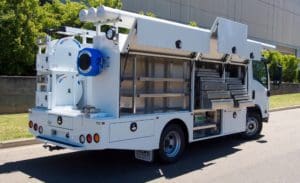 custom plumber service truck body